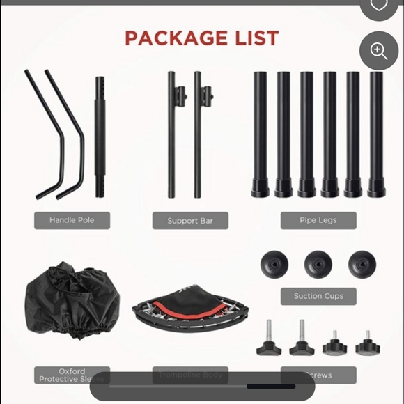 New Toncur Mini Trampoline 40" Foldable Trampoline for Kids Adults Fitness R… - Picture 3 of 4